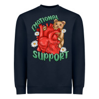 Navy emotional support Heavyweight Sweatshirt - MaliasSmallBusiness