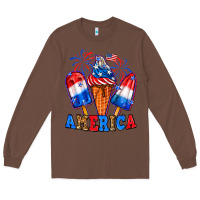 Chestnut 4th of July America ice creams Long Sleeve Tee - Neo Western