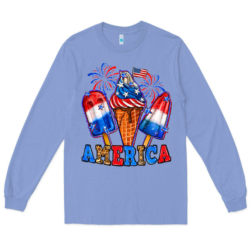 4th Of July America Ice Creams Long Sleeve Tee by Neo Western | Teevron