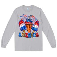 Moon Dust 4th of July America ice creams Long Sleeve Tee - Neo Western