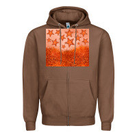 Chestnut orange glitter star Zipper Hoodie - JahusDesignShop