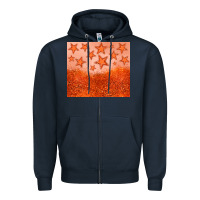 Navy orange glitter star Zipper Hoodie - JahusDesignShop