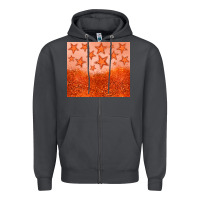 Smoke orange glitter star Zipper Hoodie - JahusDesignShop