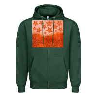 Sports Green orange glitter star Zipper Hoodie - JahusDesignShop