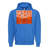 True Royal orange glitter star Zipper Hoodie - JahusDesignShop