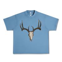 Pebble Blue deer skull Urban Heavy Tee - RanaPortraitStore