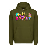 Army Green your future is bright Premium Hoodie - NancyCooperArtShop