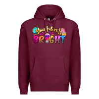 Burgundy your future is bright Premium Hoodie - NancyCooperArtShop