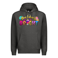 Charcoal Heather your future is bright Premium Hoodie - NancyCooperArtShop