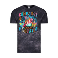 Cloud Black campfires and coctails Vintage Tee - Zillion Design Studio