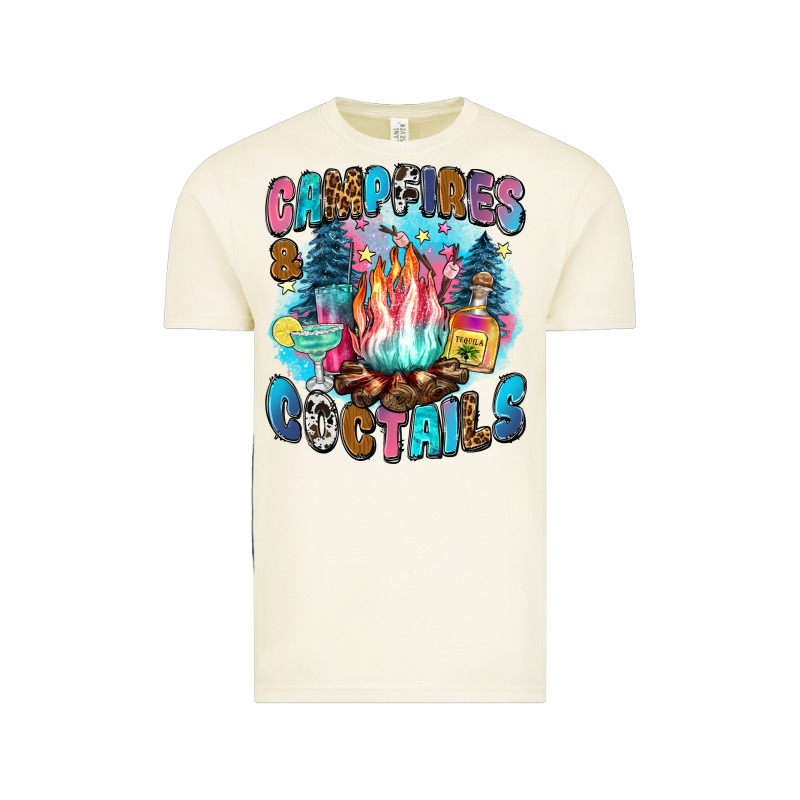 Campfires And Coctails Vintage Tee by Zillion Design Studio | Teevron