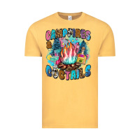 Vintage Mustard campfires and coctails Vintage Tee - Zillion Design Studio