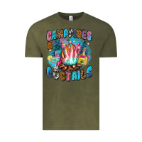 Vintage Olive campfires and coctails Vintage Tee - Zillion Design Studio