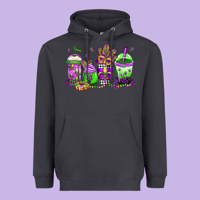 Mardi Gras Coffee Heavyweight Hoodie Designed By Jasminsmagicworld
