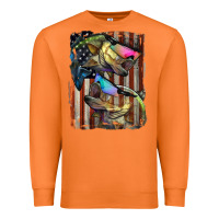 Carrot American Flag With Bass Fish Premium Sweatshirt - LillyAllenDesigns