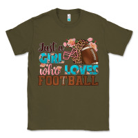 Army Green just a girl who loves football Classic Tee - HRA Design Shop