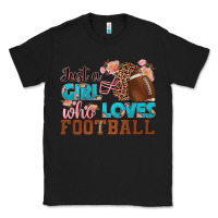 Black just a girl who loves football Classic Tee - HRA Design Shop