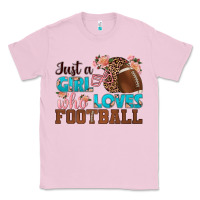 Bubblegum Pink just a girl who loves football Classic Tee - HRA Design Shop