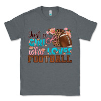 Charcoal Heather just a girl who loves football Classic Tee - HRA Design Shop