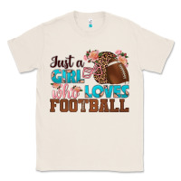 Natural just a girl who loves football Classic Tee - HRA Design Shop