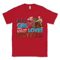 Red just a girl who loves football Classic Tee - HRA Design Shop
