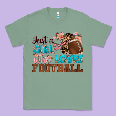 Just A Girl Who Loves Football Classic Tee Designed By Hra Design Shop