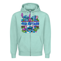 Seafoam preview flower stitch 4 th grade Zipper Hoodie - AdoDesignShop