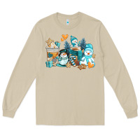 Mushroom winter snowman coffee cups Long Sleeve Tee - AdoDesignShop
