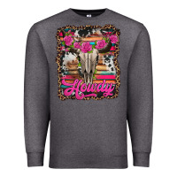 Charcoal Heather howdy valentine's day bull skull Premium Sweatshirt - Jasminsmagicworld