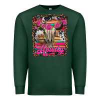 Sports Green howdy valentine's day bull skull Premium Sweatshirt - Jasminsmagicworld