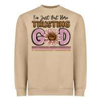 Mushroom im just out here trusting god Heavyweight Sweatshirt - MaliasSmallBusiness