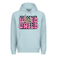 Blue Mist wild child pink skeleton Premium Hoodie - MaliasSmallBusiness
