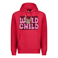 Cardinal wild child pink skeleton Premium Hoodie - MaliasSmallBusiness