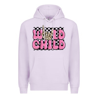 Lilac wild child pink skeleton Premium Hoodie - MaliasSmallBusiness