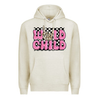 Oatmeal Heather wild child pink skeleton Premium Hoodie - MaliasSmallBusiness