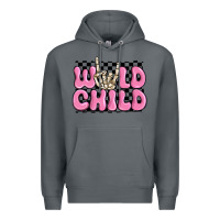 Rock wild child pink skeleton Premium Hoodie - MaliasSmallBusiness