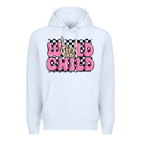 White wild child pink skeleton Premium Hoodie - MaliasSmallBusiness