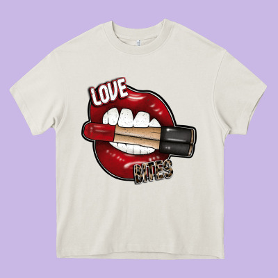 Love Bites Heavy Core Tee Designed By Sublimationcraftshop