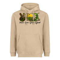Mushroom peace love green lizard Heavyweight Hoodie - LillyAllenDesigns