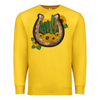 Lemon western horseshoe sunflower cactus Premium Sweatshirt - BarkalooDesign