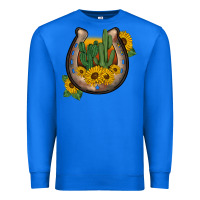 True Royal western horseshoe sunflower cactus Premium Sweatshirt - BarkalooDesign
