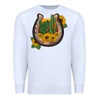 White western horseshoe sunflower cactus Premium Sweatshirt - BarkalooDesign