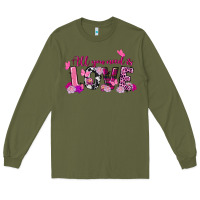 Army Green all you need is love valentine's day Long Sleeve Tee - FaDigitalArtStudio