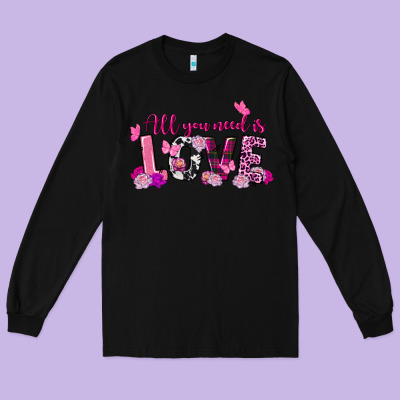 All You Need Is Love Valentine's Day Long Sleeve Tee Designed By Fadigitalartstudio