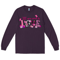 Plum all you need is love valentine's day Long Sleeve Tee - FaDigitalArtStudio