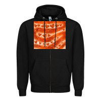 Black orange glitter heart Zipper Hoodie - JahusDesignShop