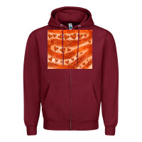 Burgundy orange glitter heart Zipper Hoodie - JahusDesignShop