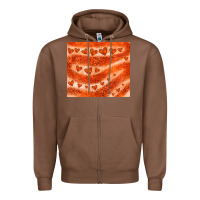Chestnut orange glitter heart Zipper Hoodie - JahusDesignShop