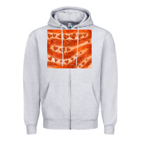 Heather Grey orange glitter heart Zipper Hoodie - JahusDesignShop