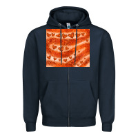 Navy orange glitter heart Zipper Hoodie - JahusDesignShop